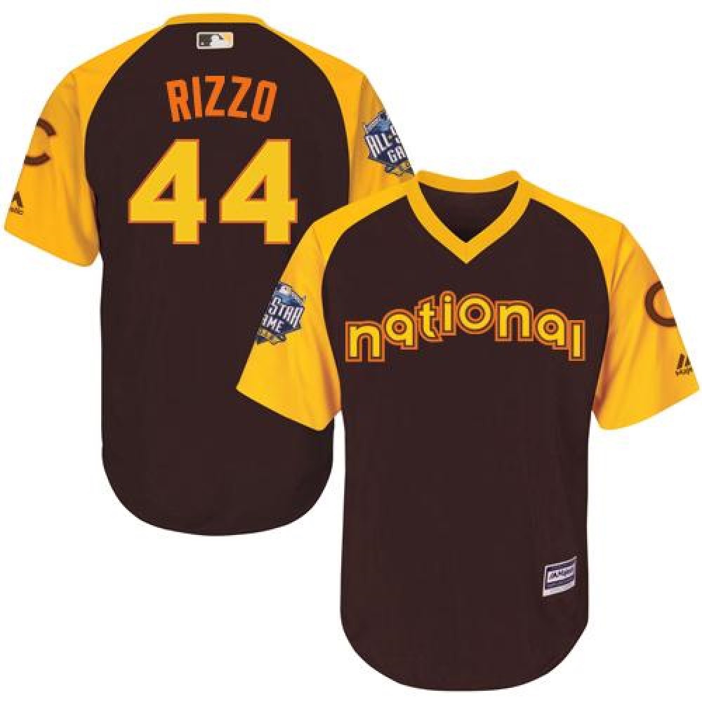 Cubs #44 Anthony Rizzo Brown 2016 All-Star National League Stitched Youth MLB Jersey 1