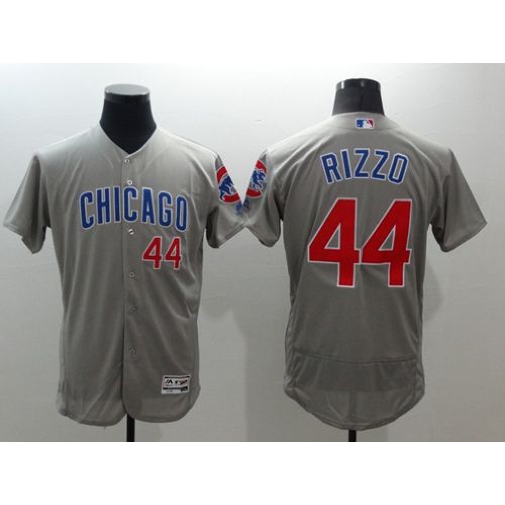 Cubs #44 Anthony Rizzo Grey Flexbase Authentic Collection Road Stitched MLB Jersey 1