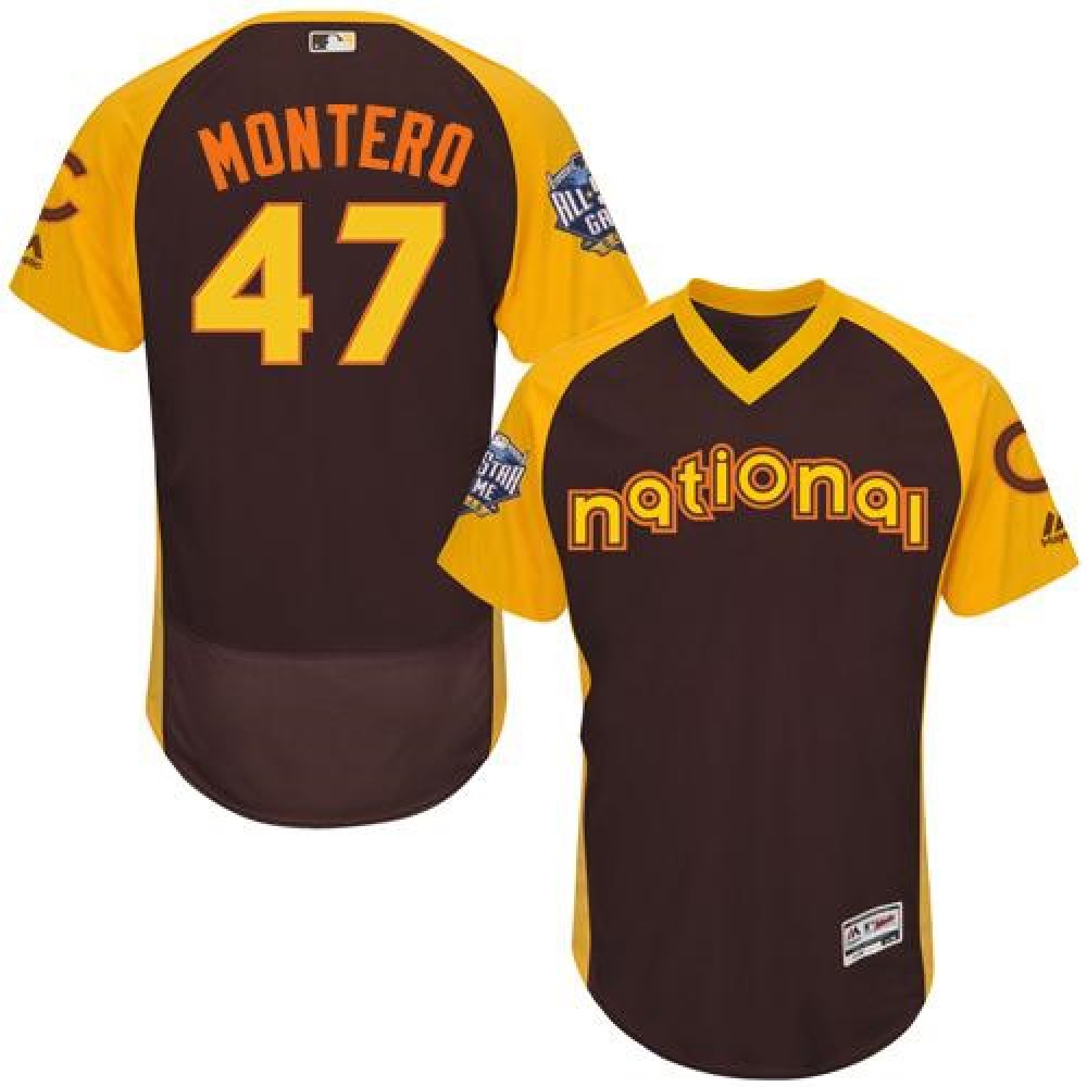 Cubs #47 Miguel Montero Brown Flexbase Authentic Collection 2016 All-Star National League Stitched MLB Jersey 1