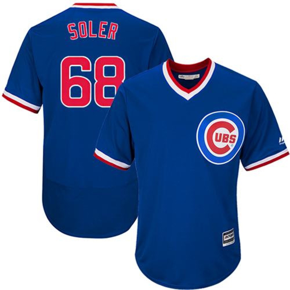 Cubs #68 Jorge Soler Blue Flexbase Authentic Collection Cooperstown Stitched MLB Jersey 1