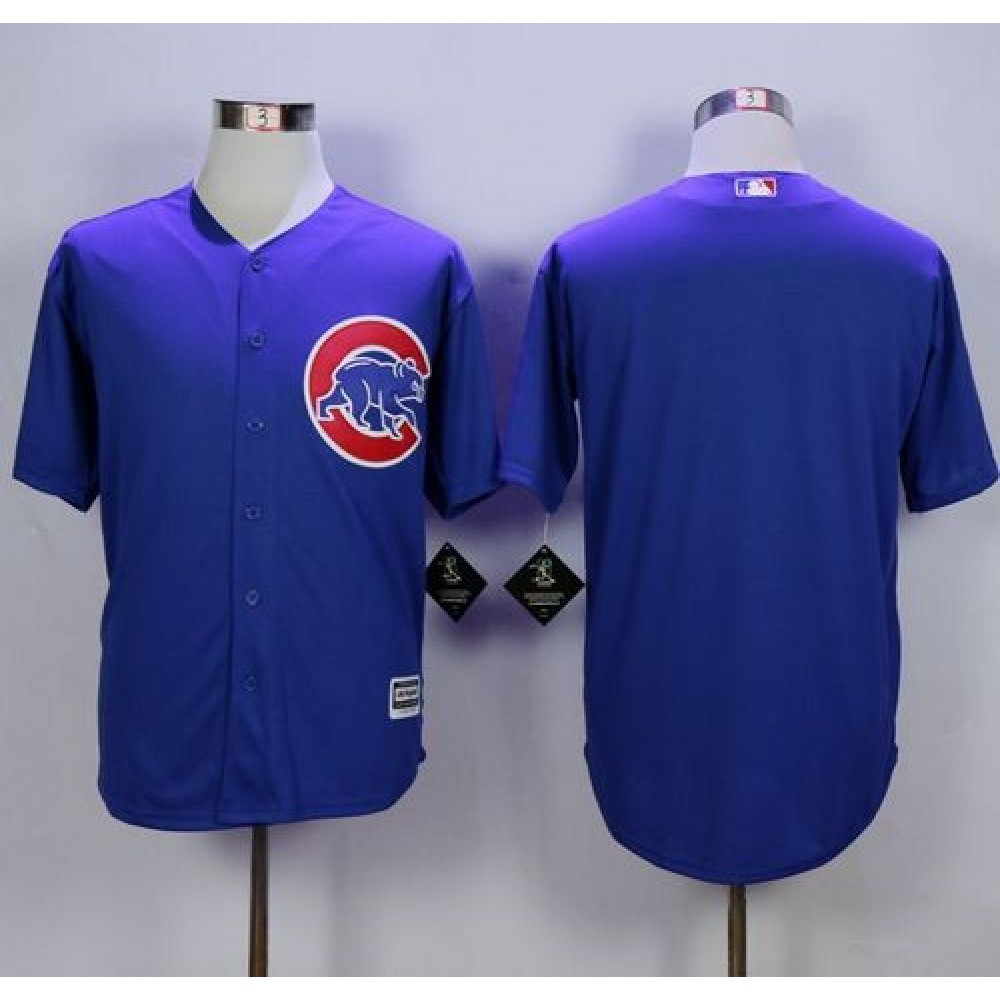 Cubs Blank Blue New Cool Base Stitched MLB Jersey 1