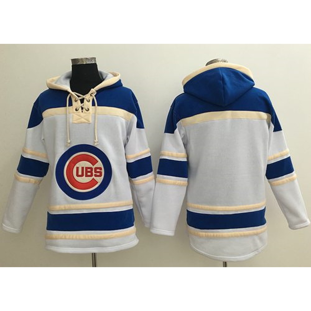 Cubs Blank White Sawyer Hooded Sweatshirt MLB Hoodie 1