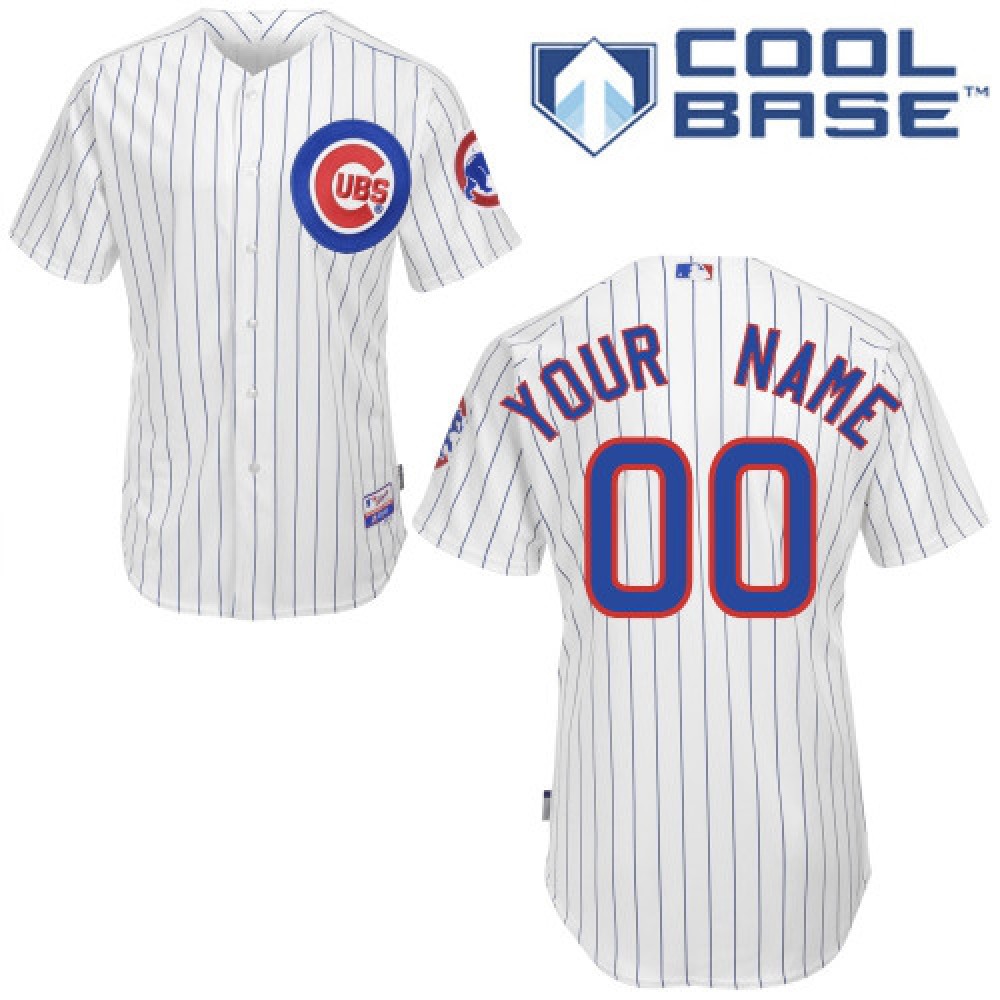 Cubs Personalized Authentic White MLB Jersey 1