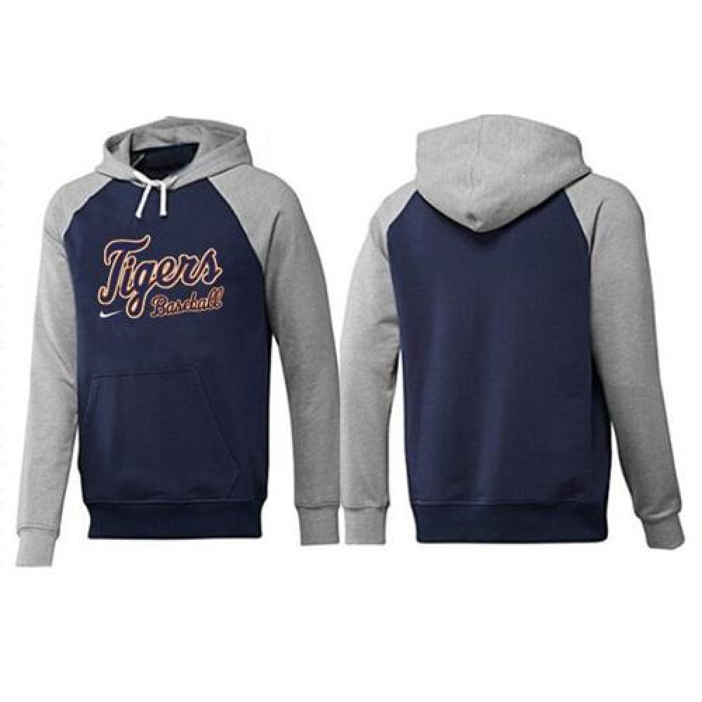 Detroit Tigers Pullover Hoodie Dark Blue & Grey 1