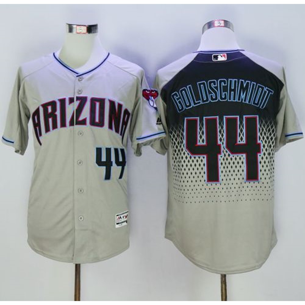 Diamondbacks #44 Paul Goldschmidt Gray/Capri New Cool Base Stitched MLB Jersey 1