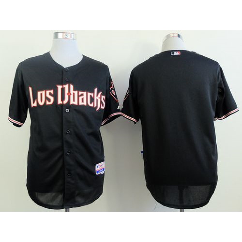 Diamondbacks Blank Black Cool Base Stitched MLB Jersey 1