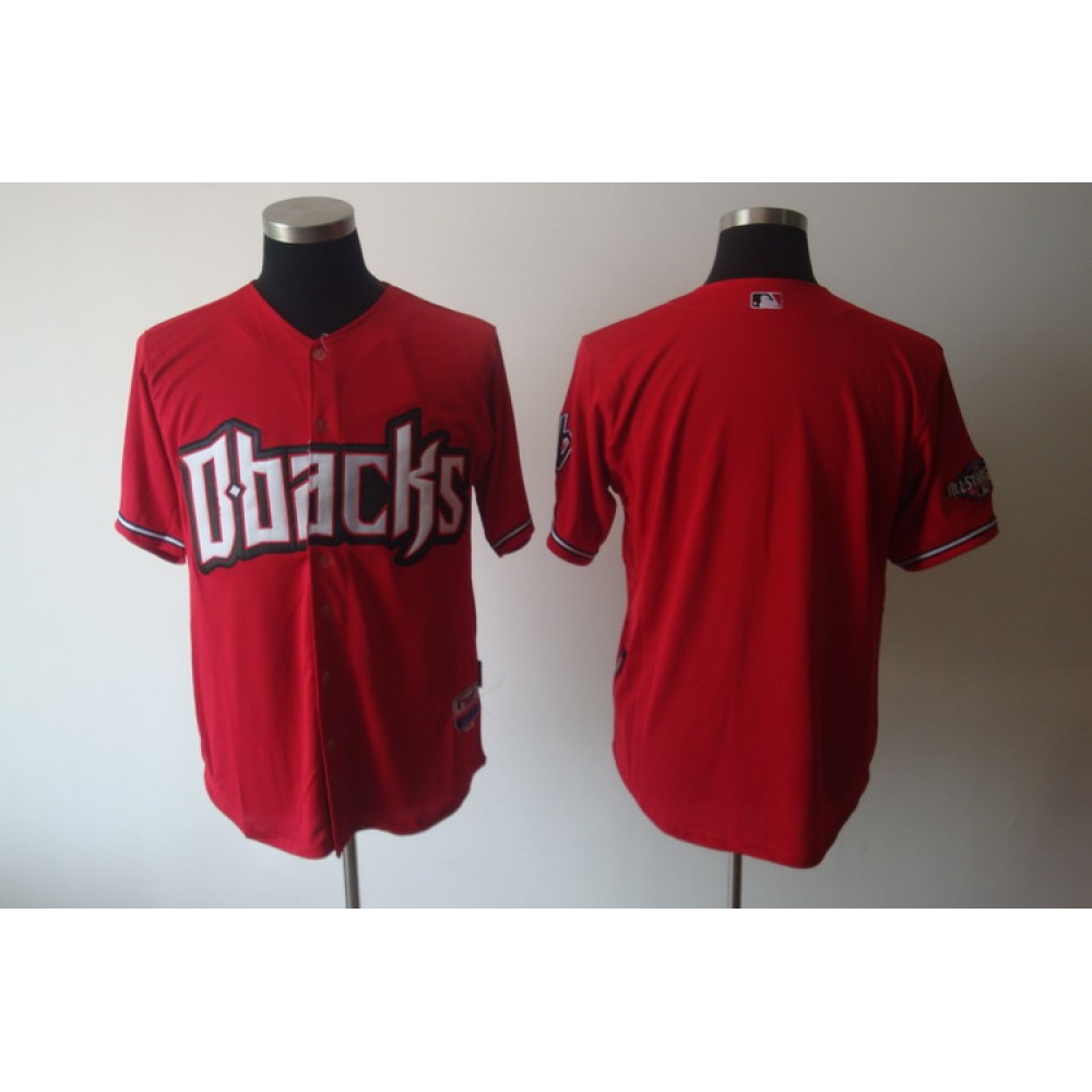 Diamondbacks Blank Red Cool Base Stitched MLB Jersey 1