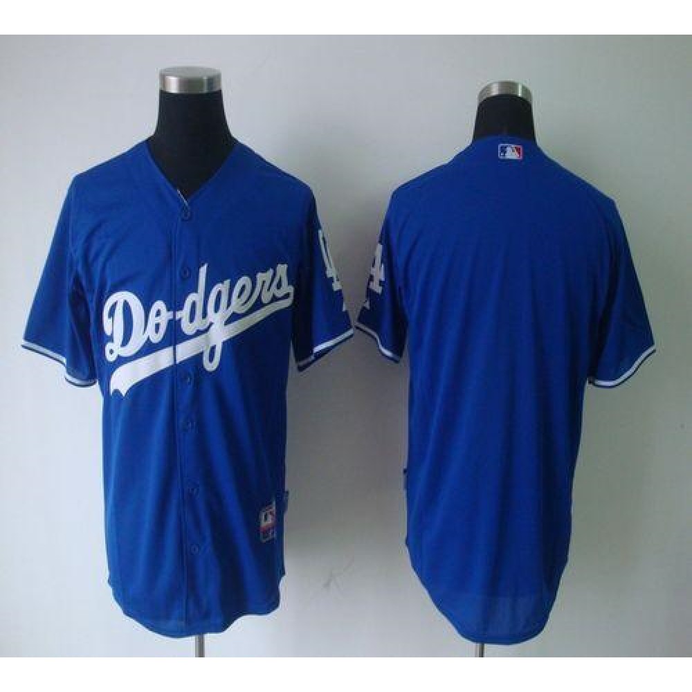 Dodgers Blank Blue Cool Base Stitched MLB Jersey 1