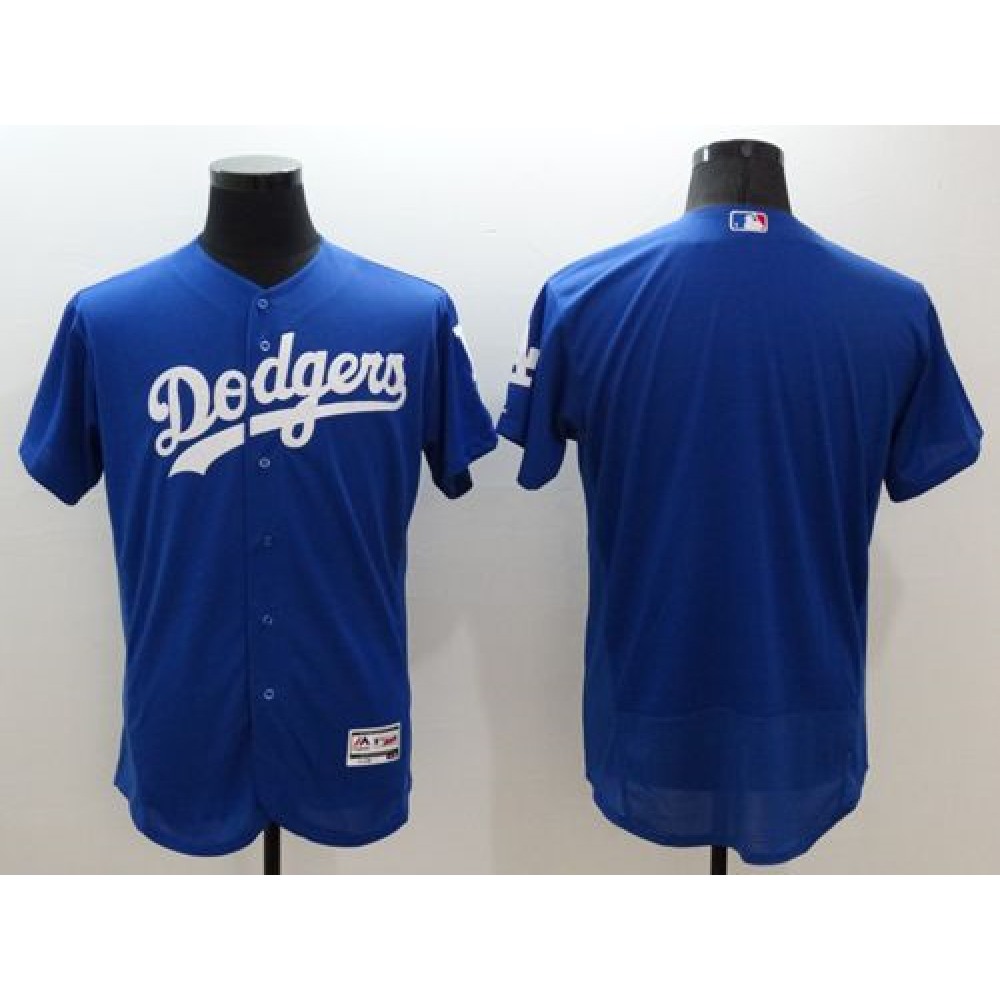 Dodgers Blank Blue Flexbase Authentic Collection Stitched MLB Jersey 1