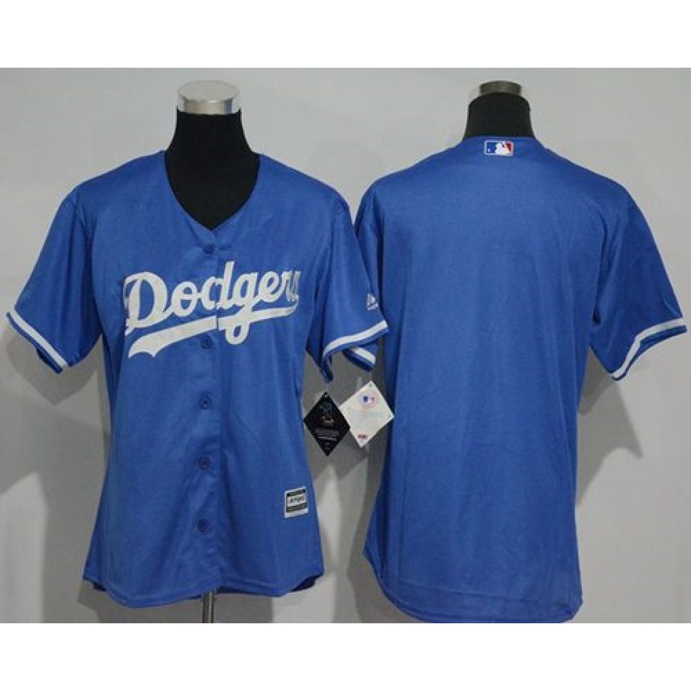 Dodgers Blank Blue Women's Fashion Stitched MLB Jersey 1