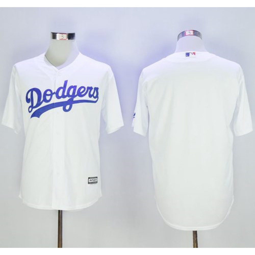 Dodgers Blank White New Cool Base Stitched MLB Jersey 1