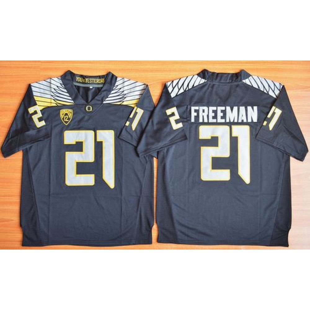 Ducks #21 Royce Freeman Black Limited Stitched NCAA Jersey 1
