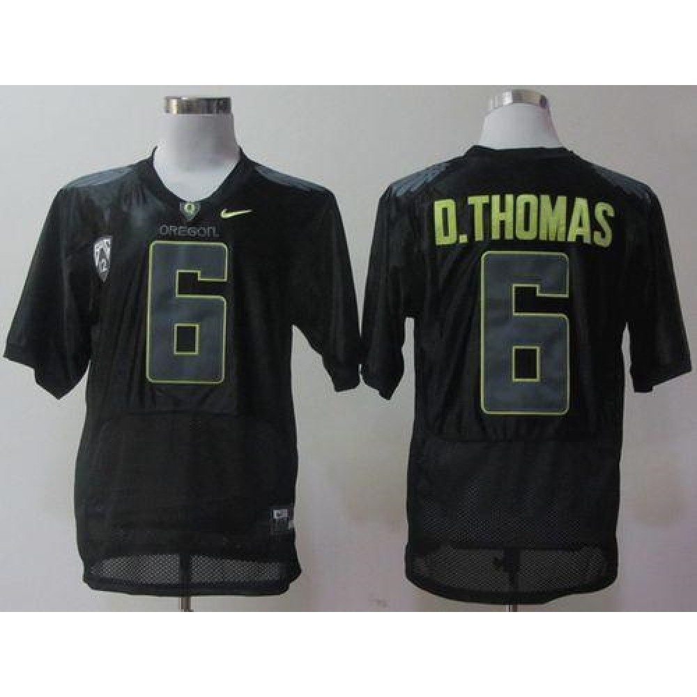 Ducks #6 De'Anthony Thomas Black Pro Combat Pac-12 Stitched NCAA Jersey 1