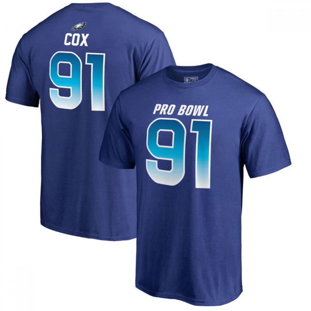 Eagles #91 letcher Cox AFC Pro Line 2018 NFL Pro Bowl Royal T-Shirt 1