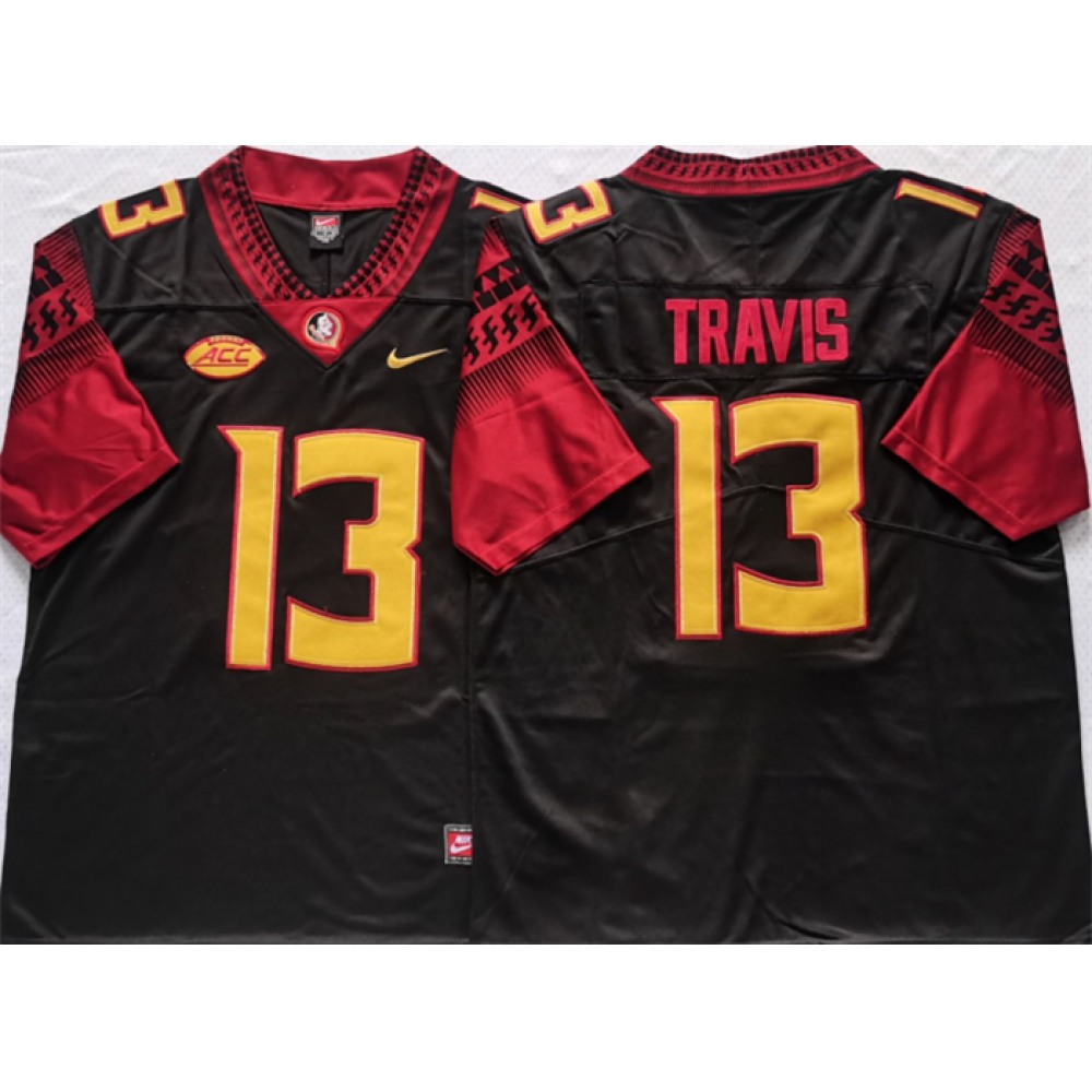 Florida State Seminoles Black #13 Travis Black Stitched Jersey 1