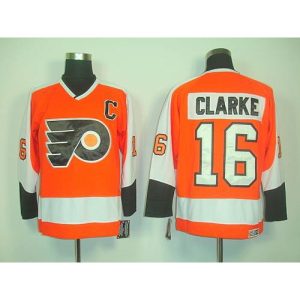 Flyers #16 Clarke Orange CCM Throwback Stitched NHL Jersey
