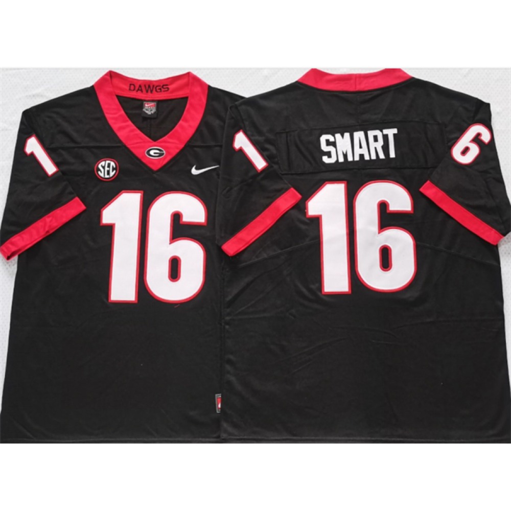 Georgia Bulldogs #16 Smart Black Stitched Jersey 1