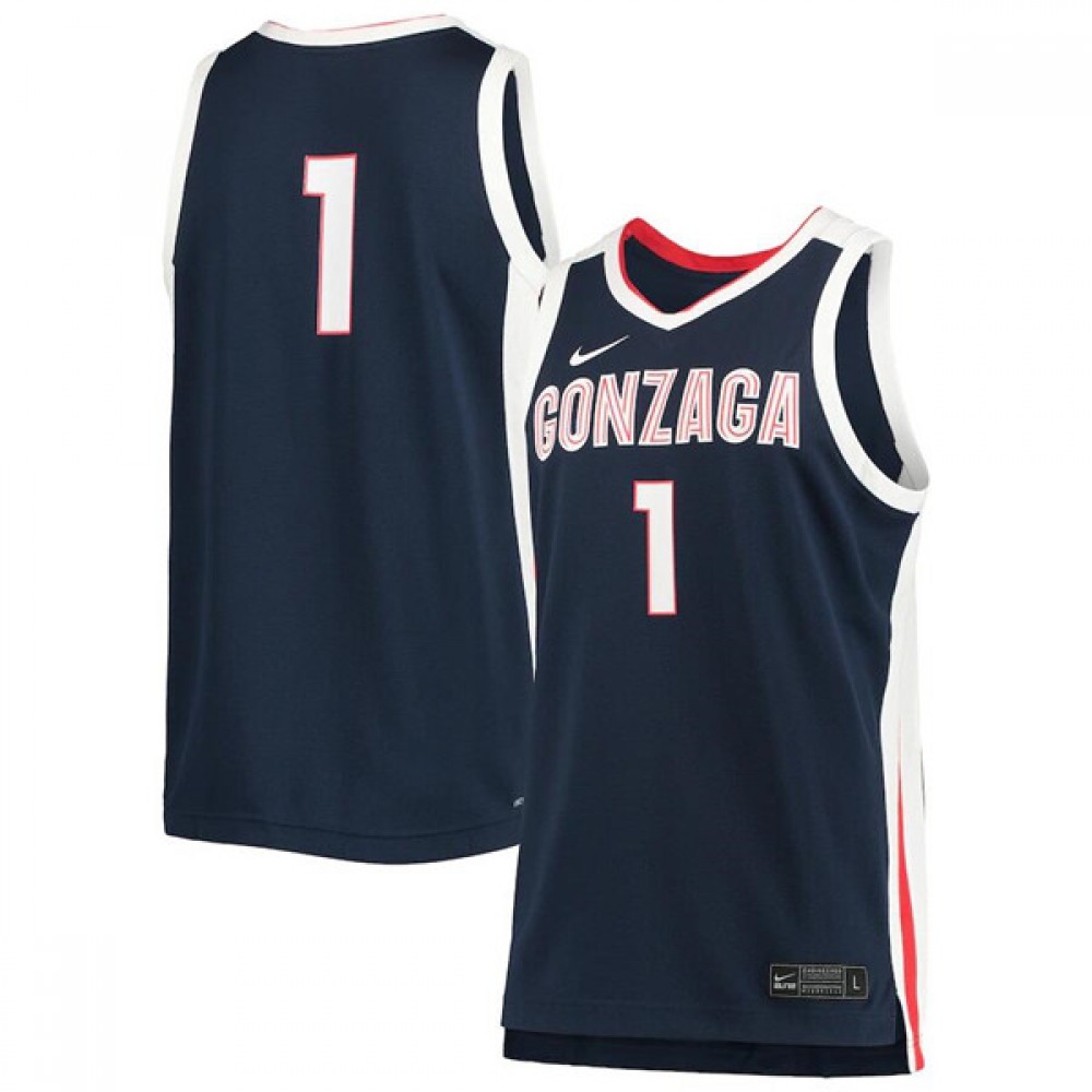 Georgia Bulldogs #1 Navy Stitched Basketball Jersey 1