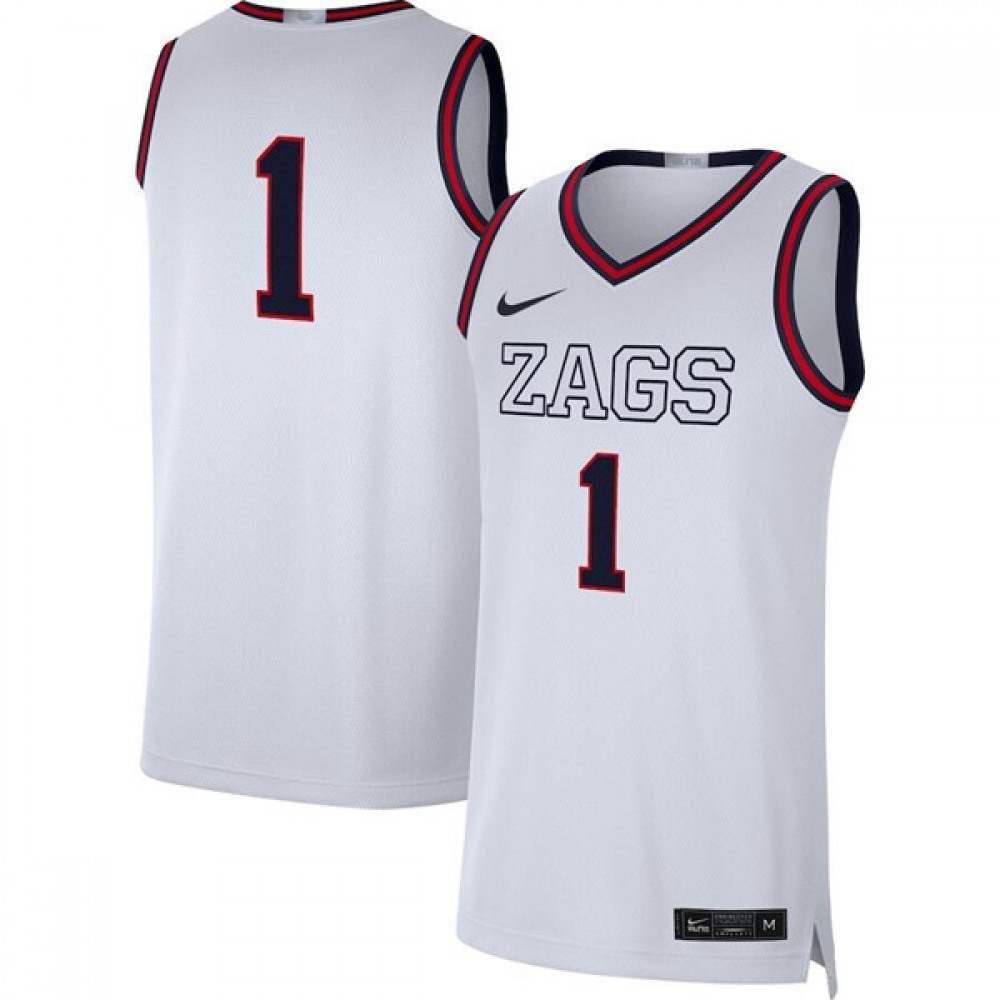 Georgia Bulldogs #1 White Stitched Basketball Jersey 1