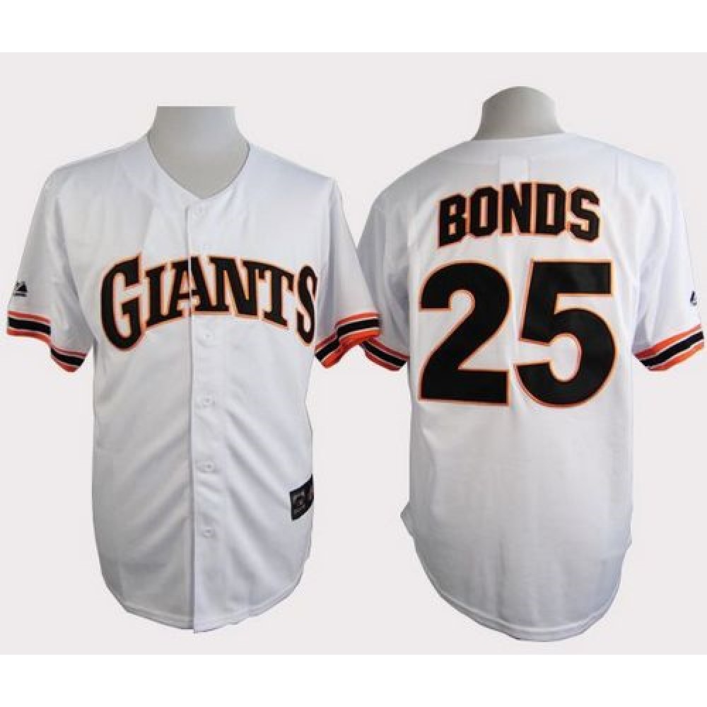Giants #25 Barry Bonds White 1989 Turn Back The Clock Stitched MLB Jersey 1