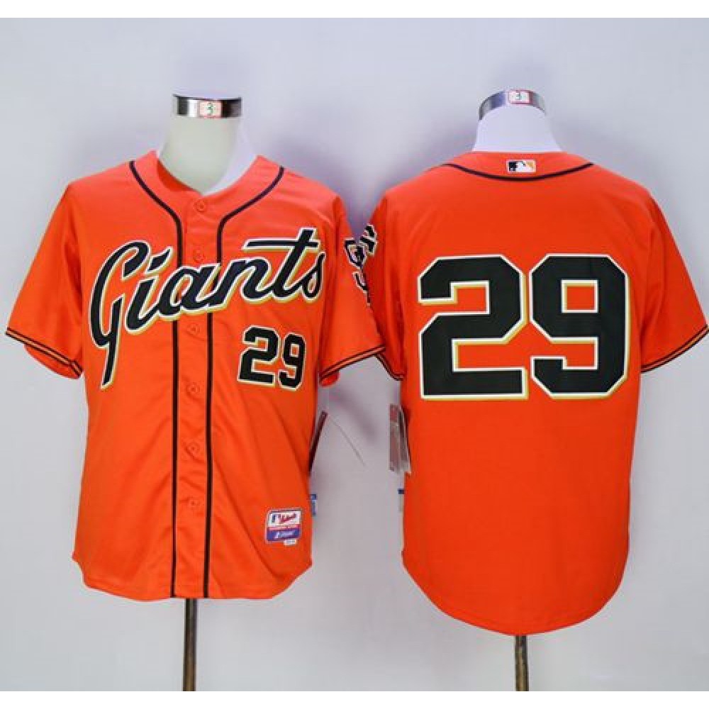 Giants #29 Jeff Samardzija Orange Alternate Cool Base Stitched MLB Jersey 1