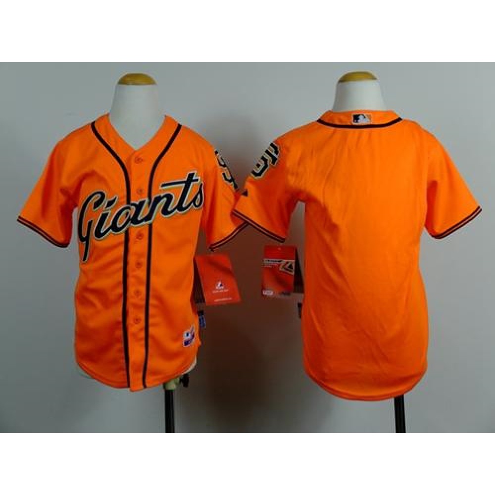 Giants Blank Orange Alternate Stitched Youth MLB Jersey 1