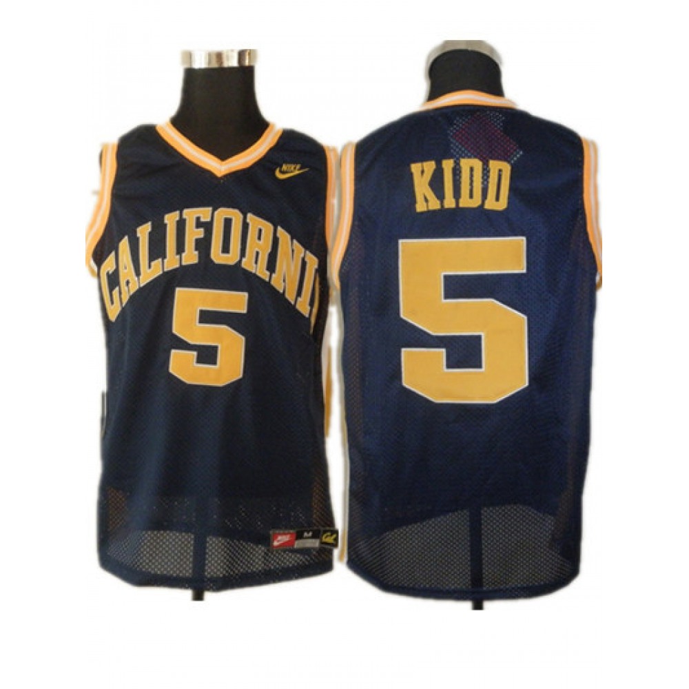 Golden Bears #5 Jason Kidd Blue Basketball Stitched NCAA Jersey 1