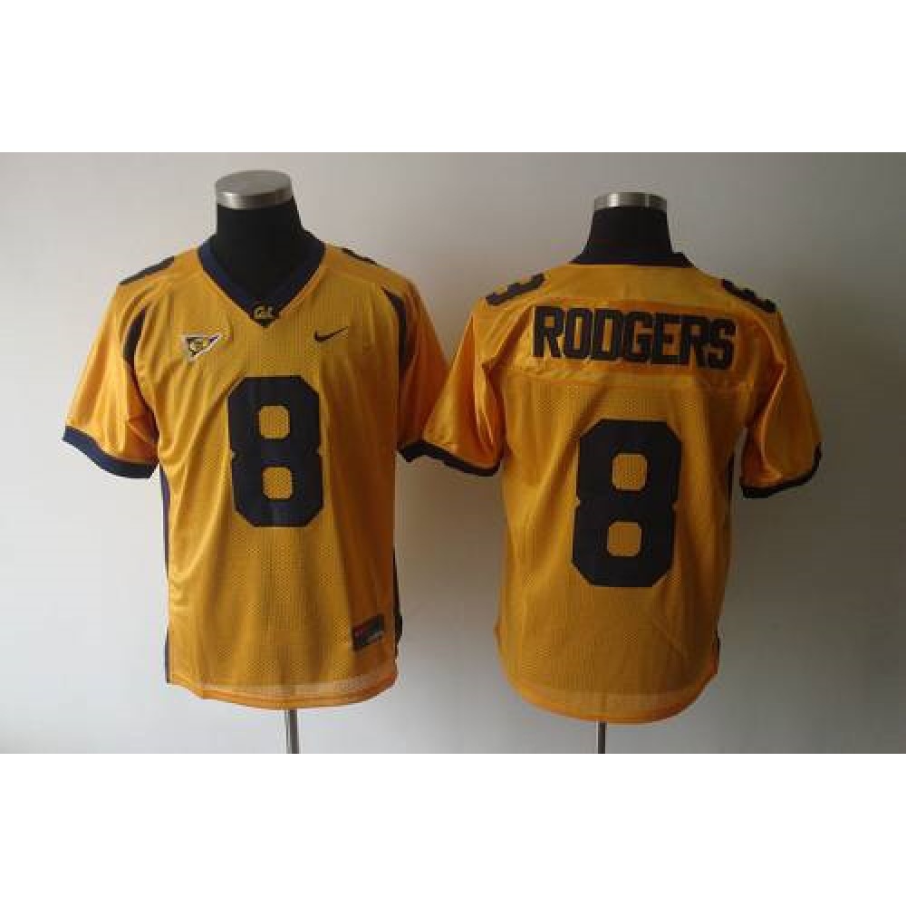 Golden Bears #8 Rodgers Gold Stitched NCAA Jersey 1
