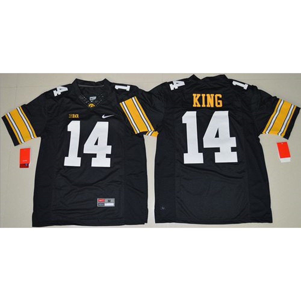 Hawkeyes #14 Desmond King Black Stitched NCAA Jersey 1
