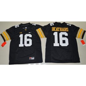 Hawkeyes #16 C. J. Beathard Black Stitched NCAA Jersey