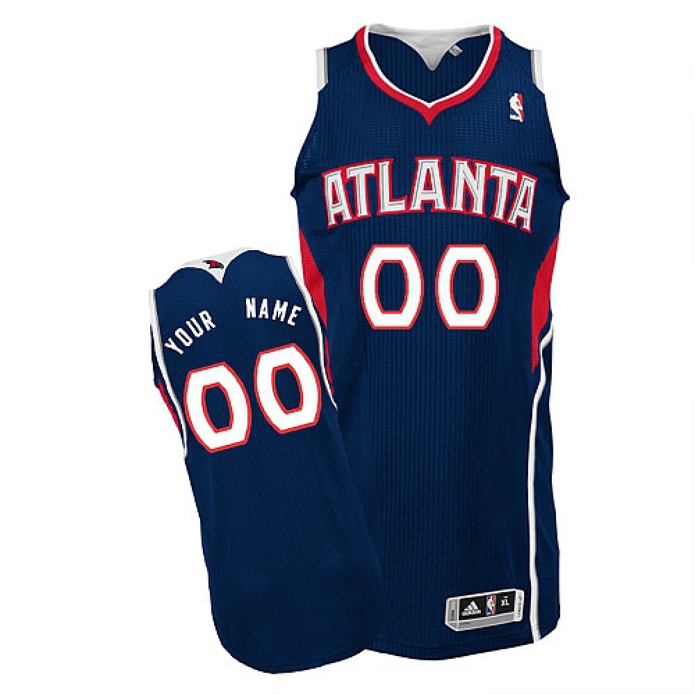 Men's Atlanta Hawks Blue Authentic Custom Jersey 1