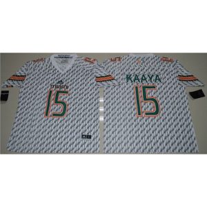 Hurricanes #15 Brad Kaaya White Stitched NCAA Jerseys