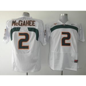 Hurricanes #2 Willis McGahee White Stitched NCAA Jerseys
