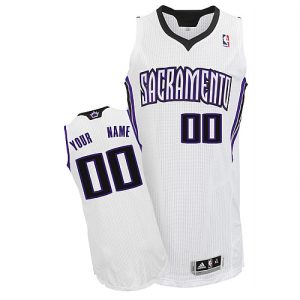 Men's Sacramento Kings White Authentic Custom Jersey