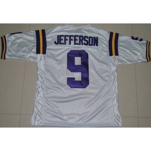 LSU Tigers #9 Jordan Jefferson White Stitched NCAA Jersey