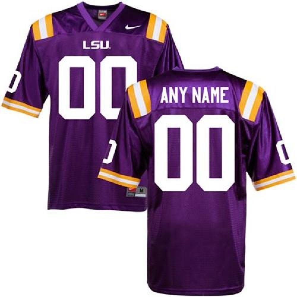 LSU Tigers Personalized Authentic Purple NCAA Jersey 1