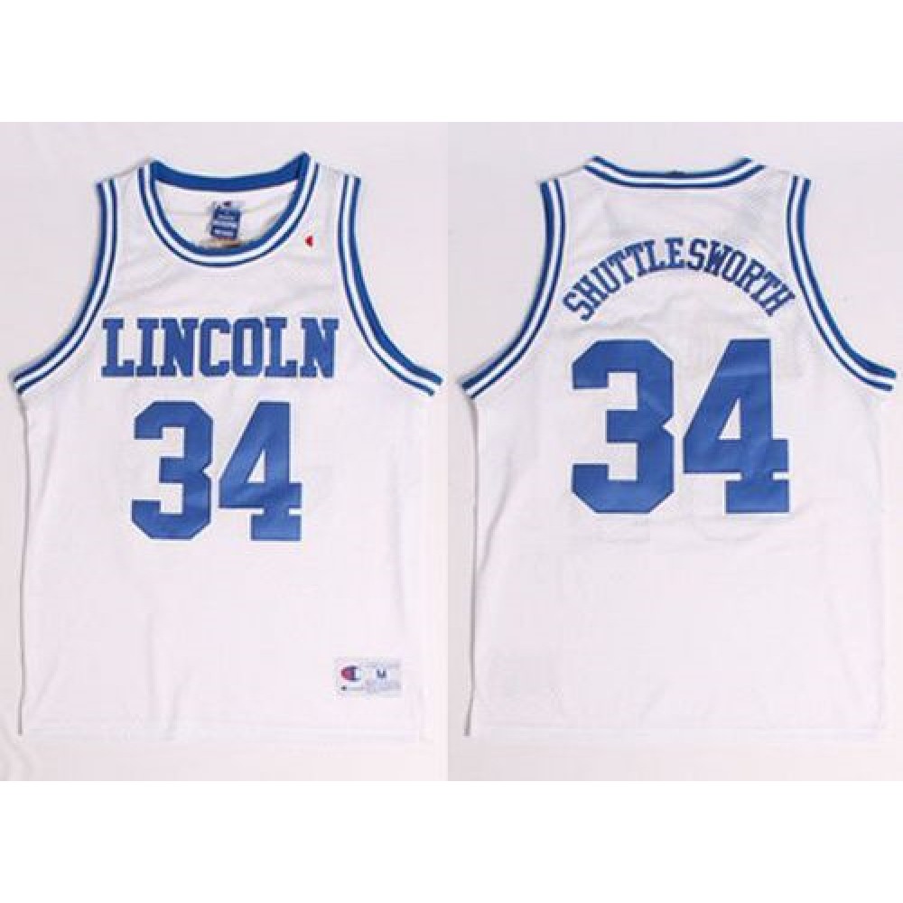 Lincoln He Got Game #34 Jesus Shuttlesworth White Stitched Basketball Jersey 1