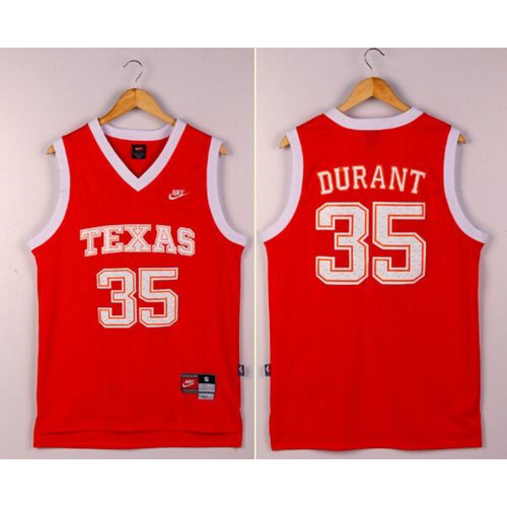Longhorns #35 Kevin Durant Red New Stitched NCAA Jersey 1
