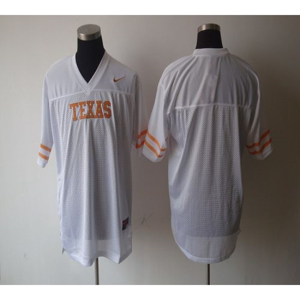 Longhorns Blank White Stitched NCAA Jersey 1