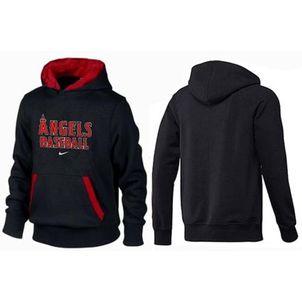 Los Angeles Angels Pullover Hoodie Black & Red 1