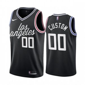 Men's LA Clippers Black 2022/23 City Edition Custom Jersey