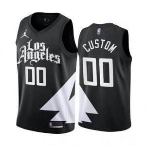 Men's LA Clippers Black 2022/23 Statement Edition Custom Jersey