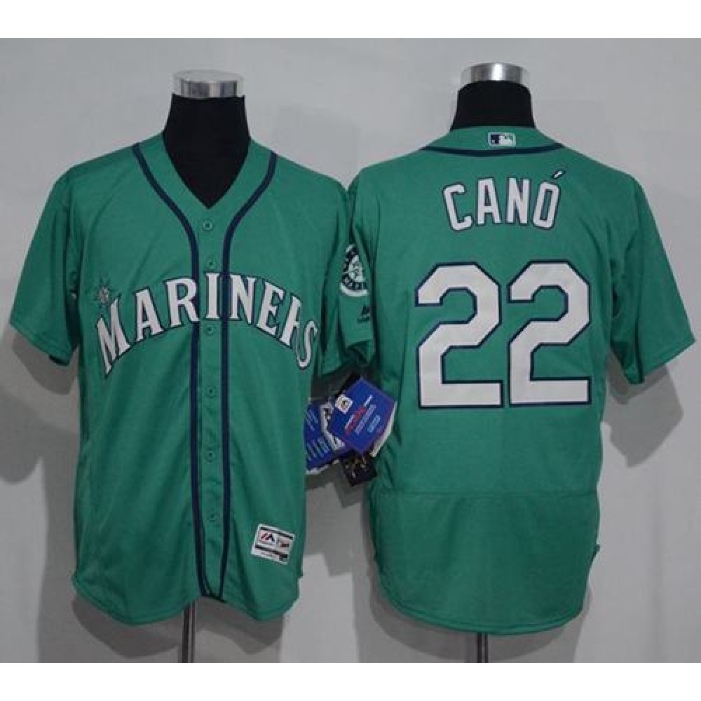 Mariners #22 Robinson Cano Green Flexbase Authentic Collection Stitched MLB Jersey 1