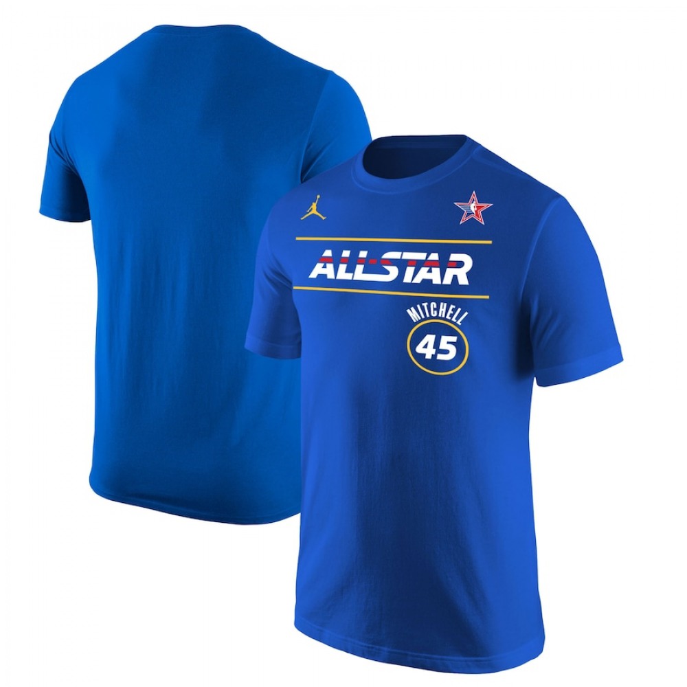 Men's 2021 All-Star #45 Donovan Blue Royal T-Shirt 1