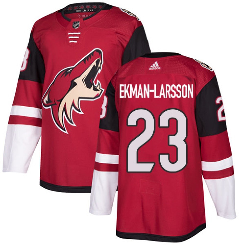 Men's Arizona Coyotes #23 Oliver Ekman-Larsson Burgundy Red 2018 Season Home Stitched NHL Jersey 1