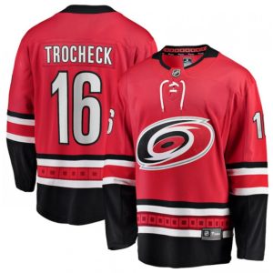 Men's Carolina Hurricanes #16 Vincent Trocheck Red Stitched NHL Jersey
