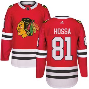 Men's Chicago Blackhawks #81 Marian Hossa Red Stitched NHL Jersey