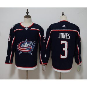 Men's Columbus Blue Jackets #3 Seth Jones Navy Stitched NHL Jersey