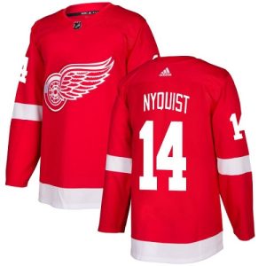 Men's Detroit Red Wings #14 Gustav Nyquist Red Stitched NHL Jersey