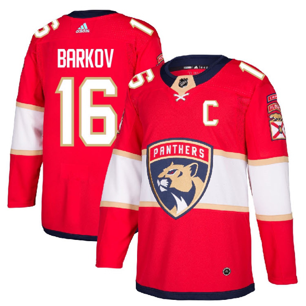 Men's Florida Panthers #16 Aleksander Barkov Red Stitched NHL Jersey 1